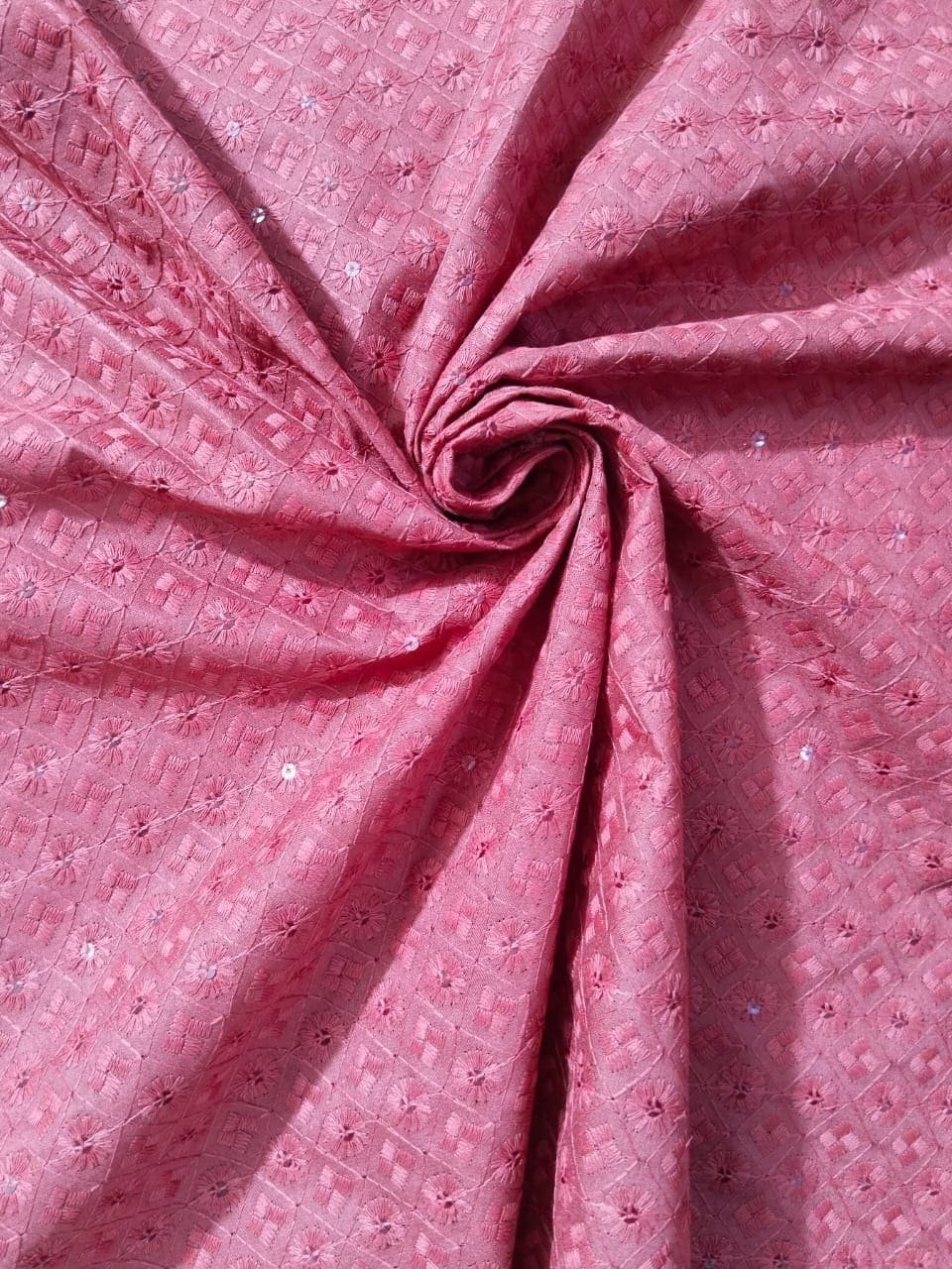 PC Cotton Schiffli Fabric